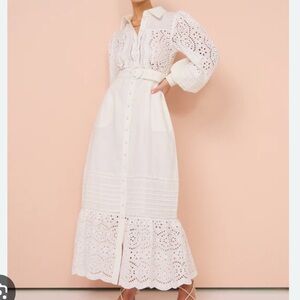 Saint Armont White Lace Dress
